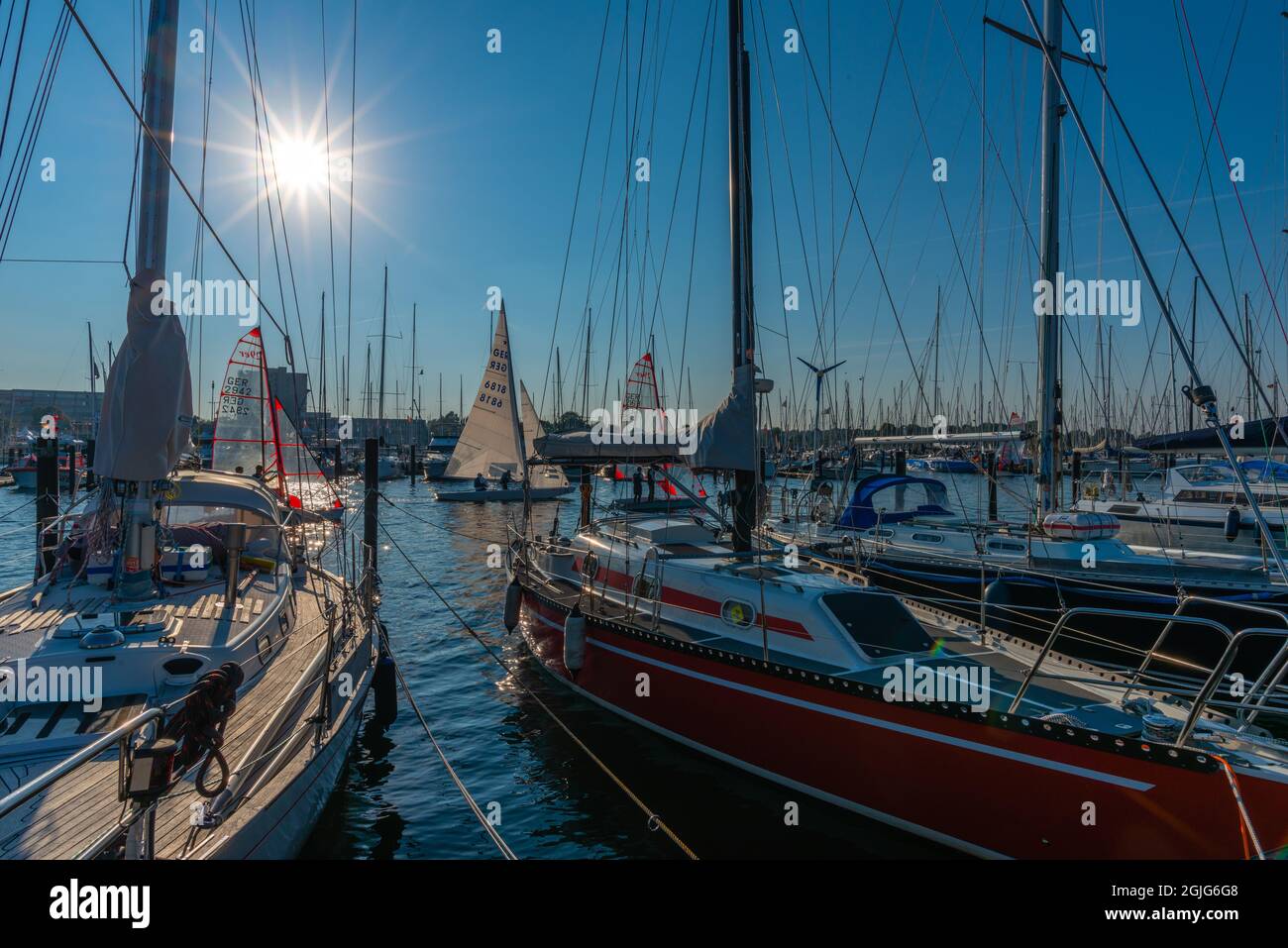 Die jährliche Kieler Woche oder Kiel Regatta´s der Ostsee ist die größte Segelveranstaltung der Welt, Schleswig-Holstein, Ostsee, Norddeutschland Stockfoto