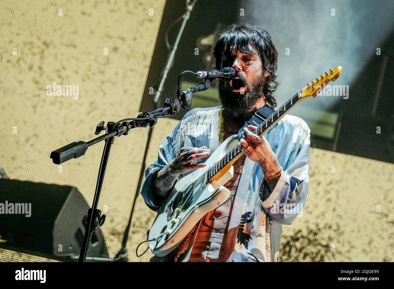 Glasgow, Großbritannien. 9. September 2021: Biffy Clyro treten am 9. September 2021 im Glasgow Green auf. Bild: Thomas Jackson/Alamy Live News Stockfoto