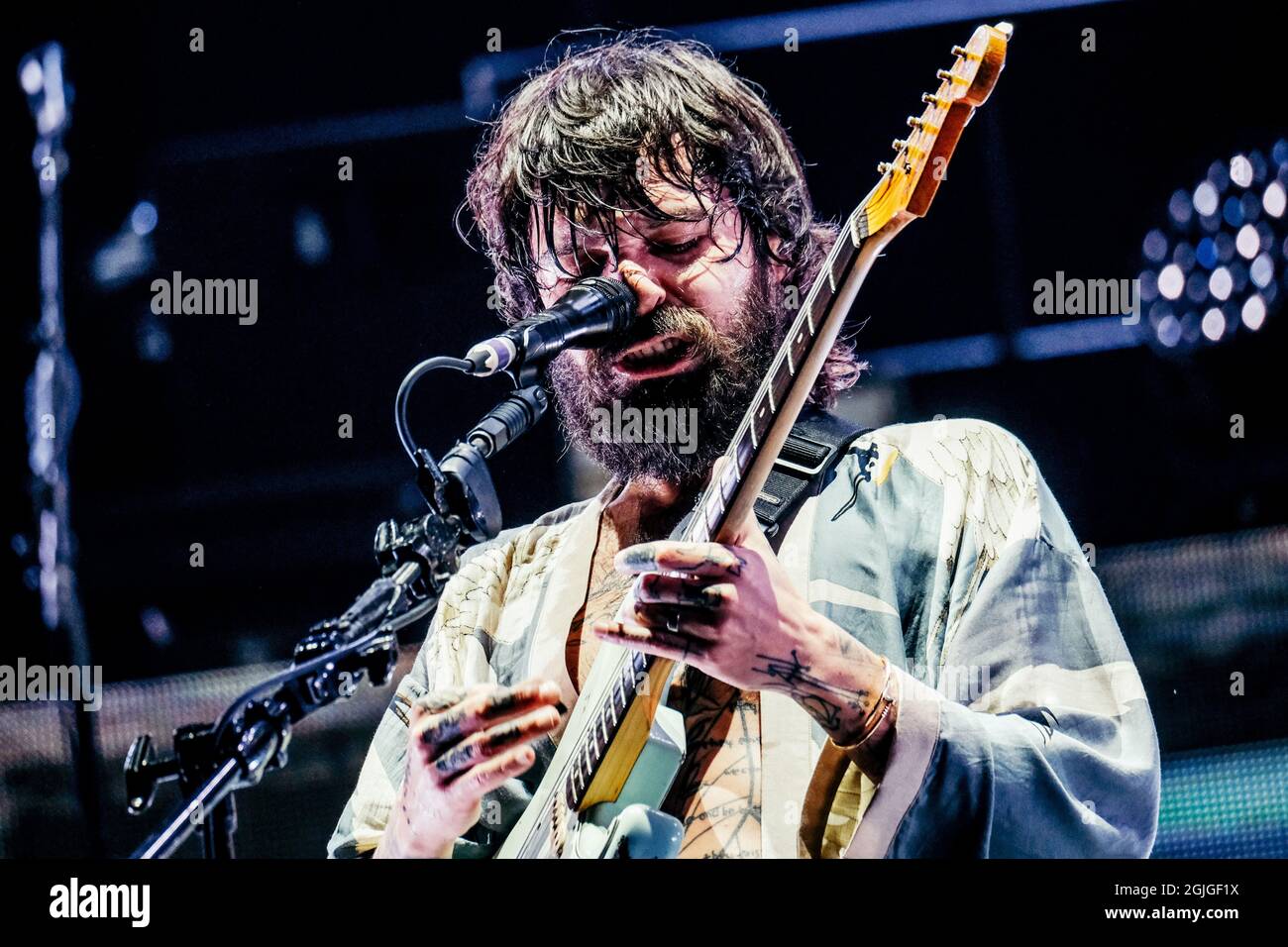 Glasgow, Großbritannien. 9. September 2021: Biffy Clyro treten am 9. September 2021 im Glasgow Green auf. Bild: Thomas Jackson/Alamy Live News Stockfoto