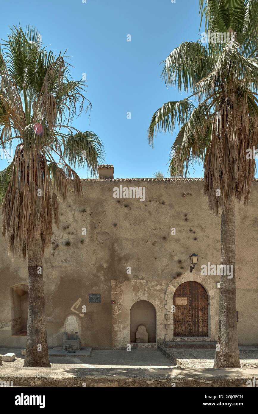 Buñol ist eine Gemeinde der Valencianischen Gemeinschaft, die sich im Landesinneren der Provinz Valencia in der Region La Hoya de Bunol, Spanien, befindet Stockfoto