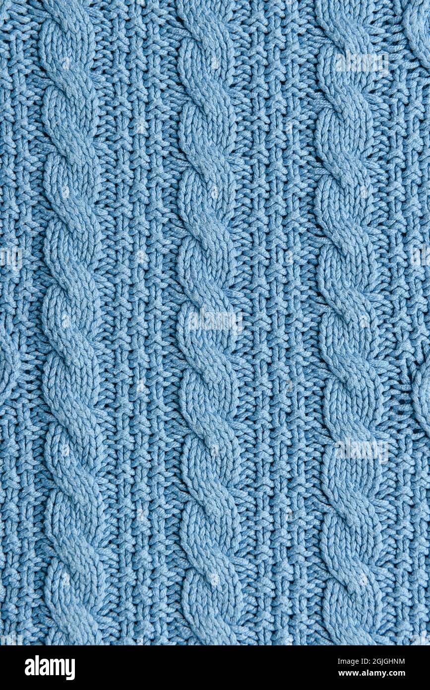 Struktur aus gestricktem Material als Hintergrund Stockfoto