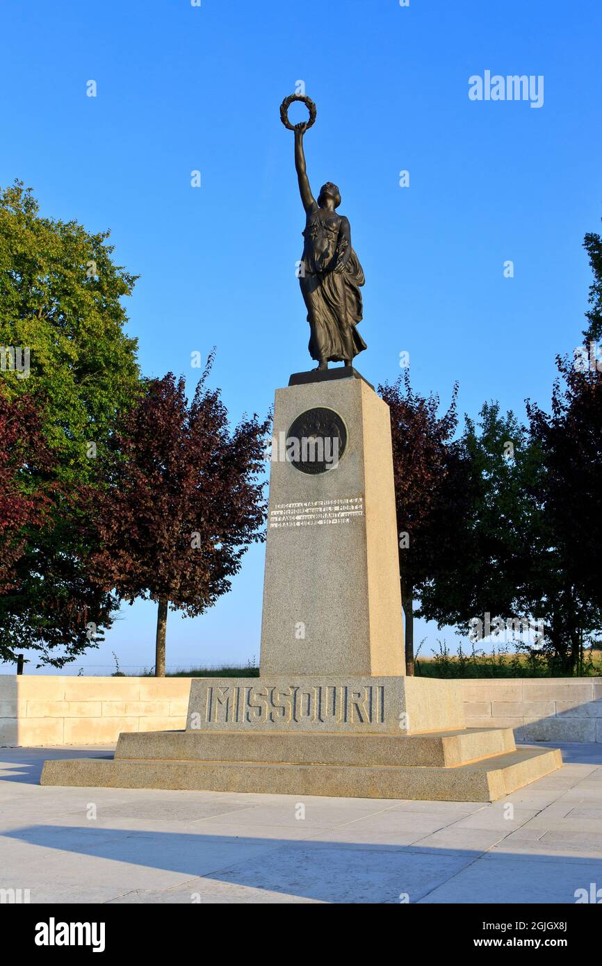 Das Missouri (35. US-Division) State Memorial in Cheppy (Meuse), Frankreich Stockfoto