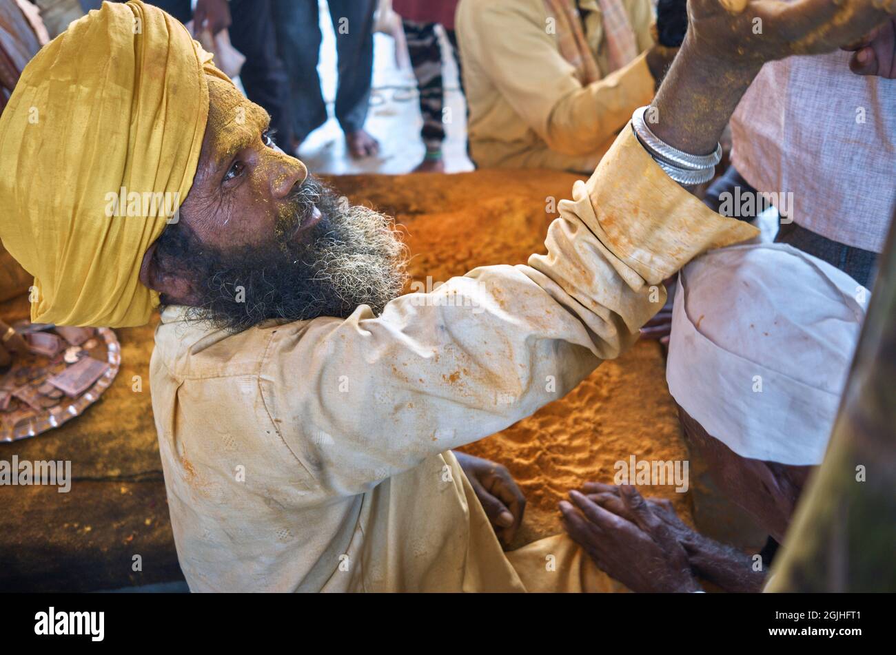 Pattankodoli Haldi jährliches Festival, in Kolhapur, Indien. Stockfoto