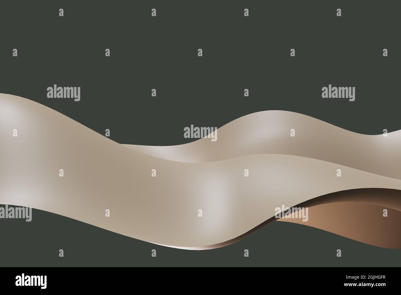 Wave Kurve sanft glatt und ruhig elegant schöne minimal Art abstrakt für Hintergrund 3D-Illustration . Stockfoto