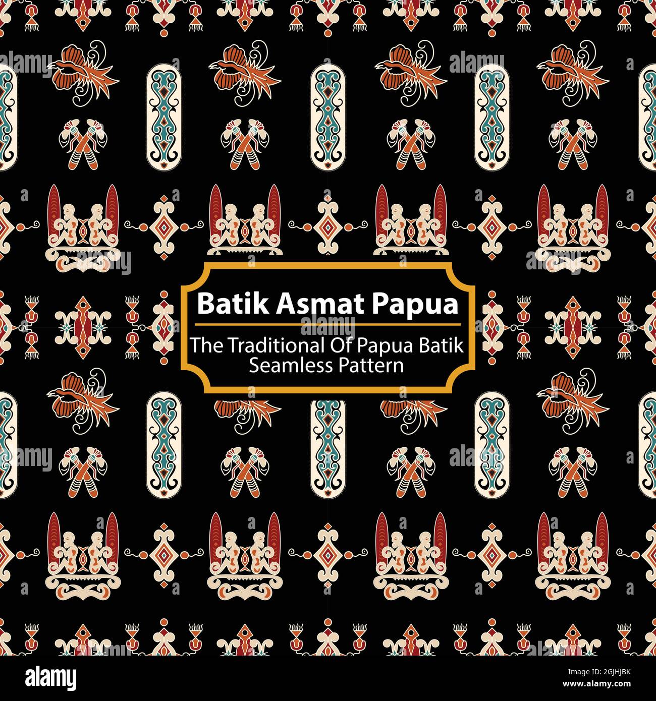Batik Asmat Papua - Die Tradition Von Asmat Papua Batik Stock Vektor