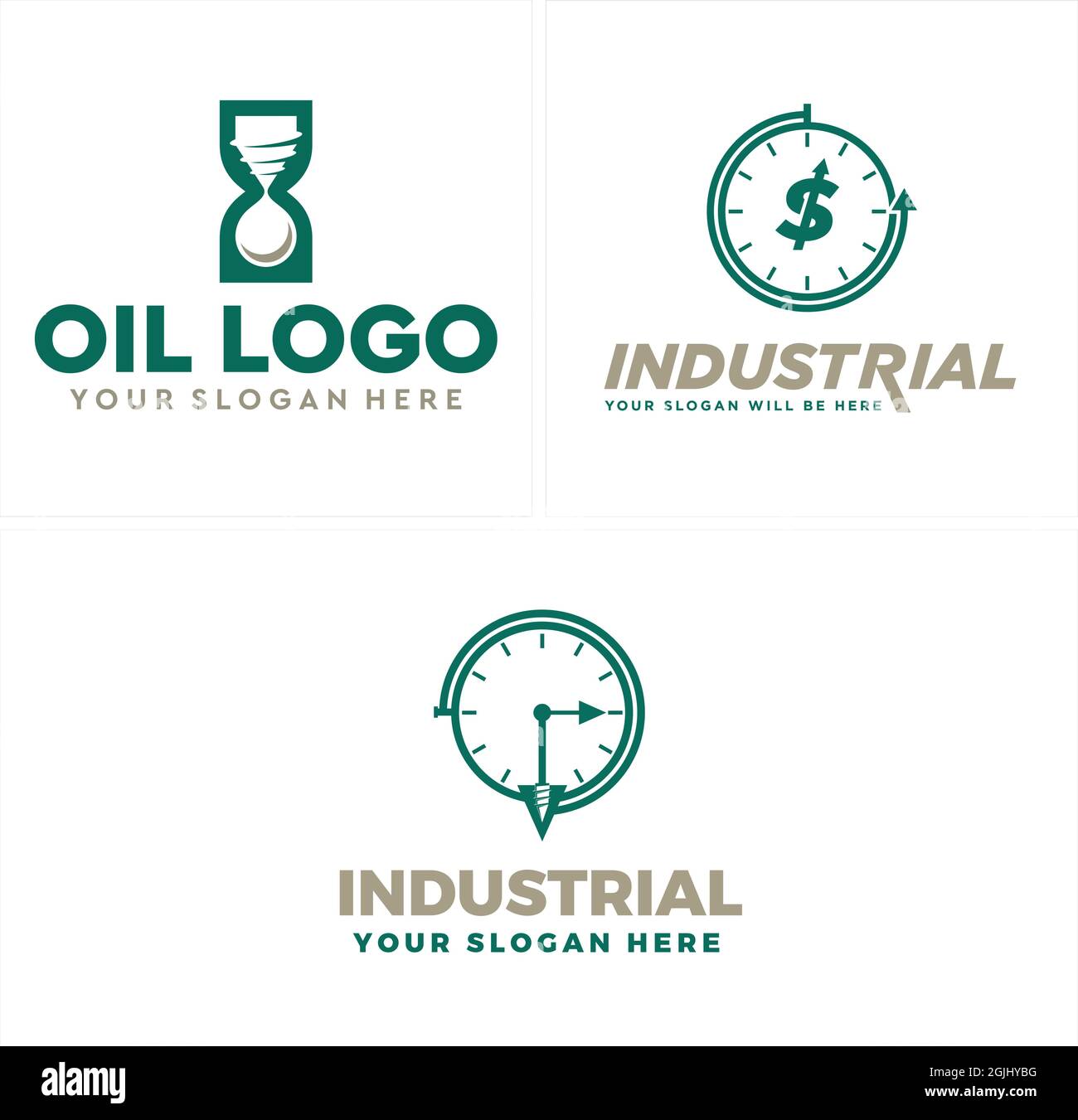 Industriebohrmaschine Öl Gas Logo-Design Stock Vektor