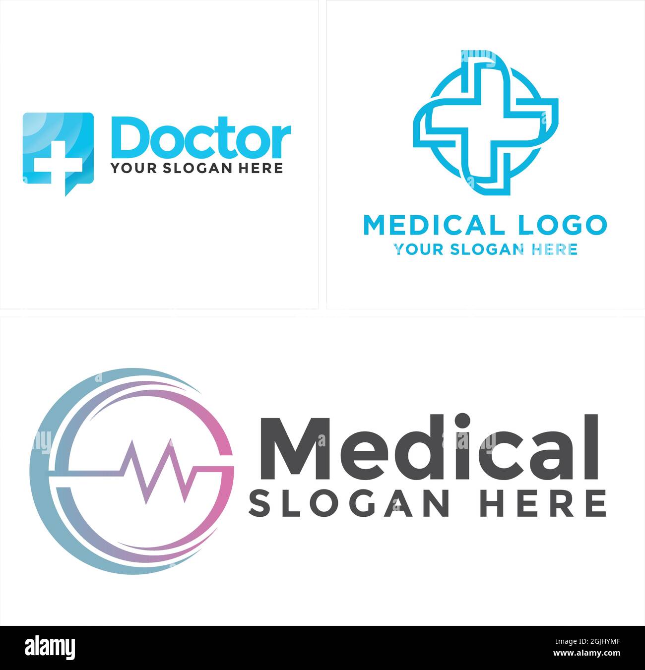 Medizinisches Kreuzsymbol-Logo Stock Vektor