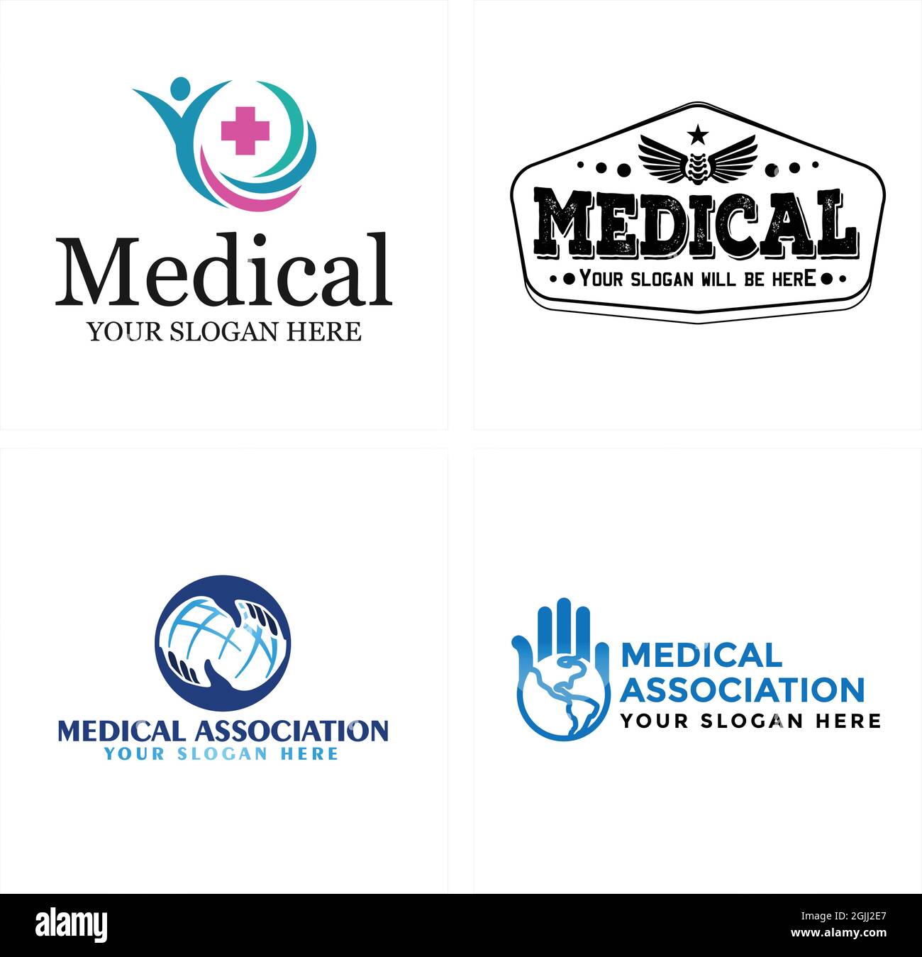 Logo der Medical Global Care Foundation Stock Vektor