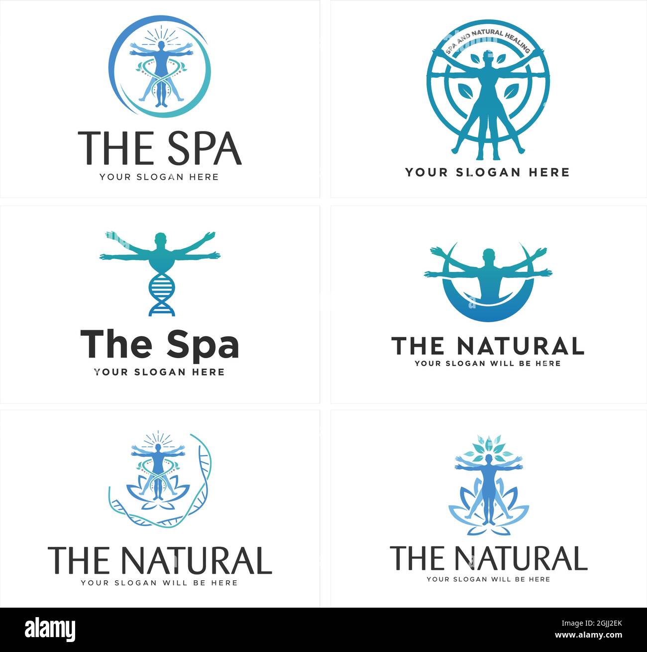 Spa Ästhetik natürliche Schönheit Logo-Design Stock Vektor