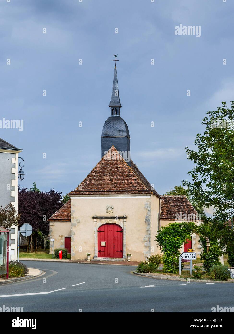 Kirche Saint Etienne, Bouesse, Indre (36), Frankreich. Stockfoto