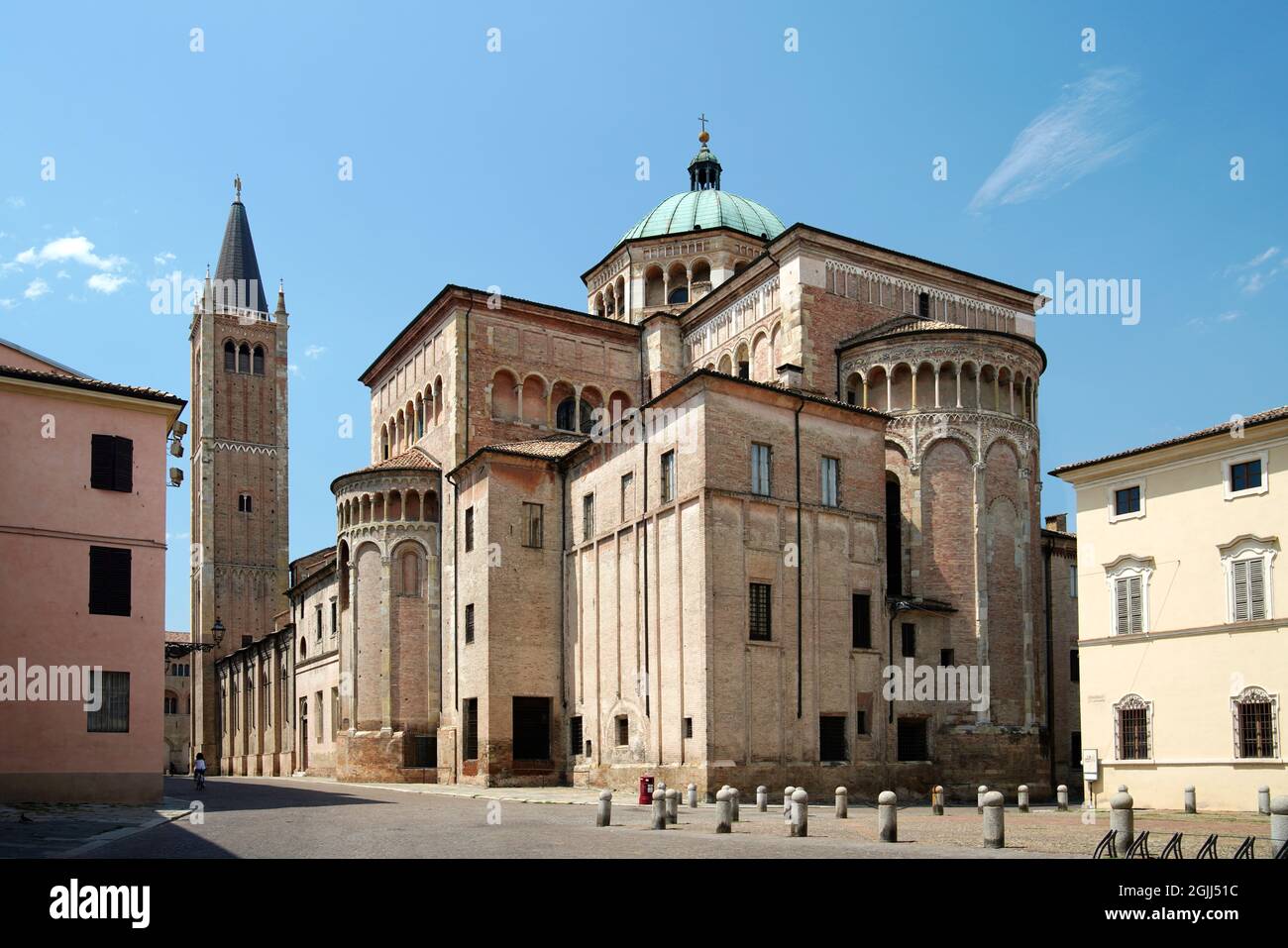 Santa Maria Assunta Rückansicht, Parma, Italien Stockfoto
