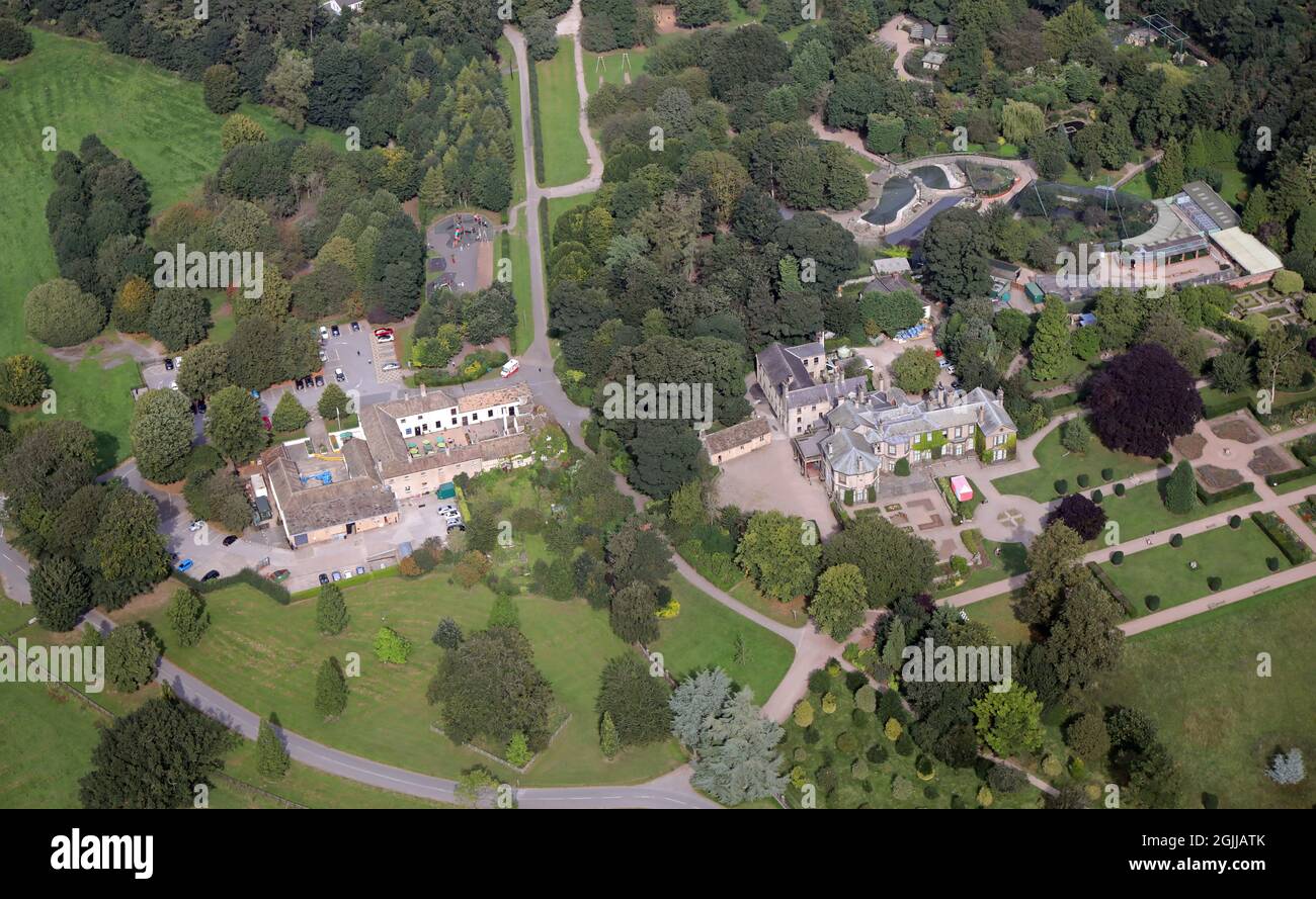 Luftaufnahme der Litherton Hall in der Nähe von Aberford, Leeds Stockfoto