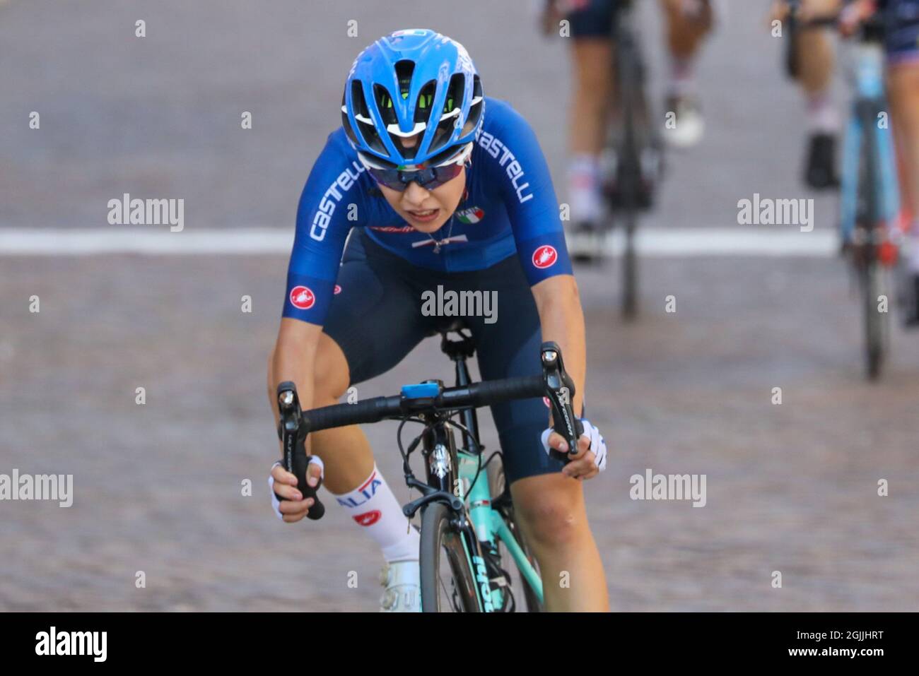 Trento, Trient, Italien, 10. September 2021, Eleonora CIABOCCO (ITA) während der UEC Road European Championships - Junior Women Road Race - Street Cycling Stockfoto