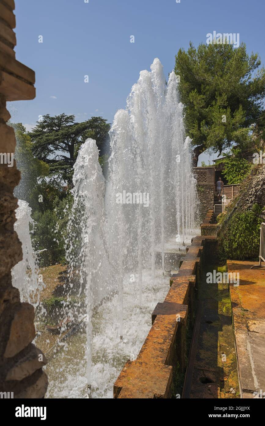 tivoli Villa deste giochi d'acqua 4 Stockfoto