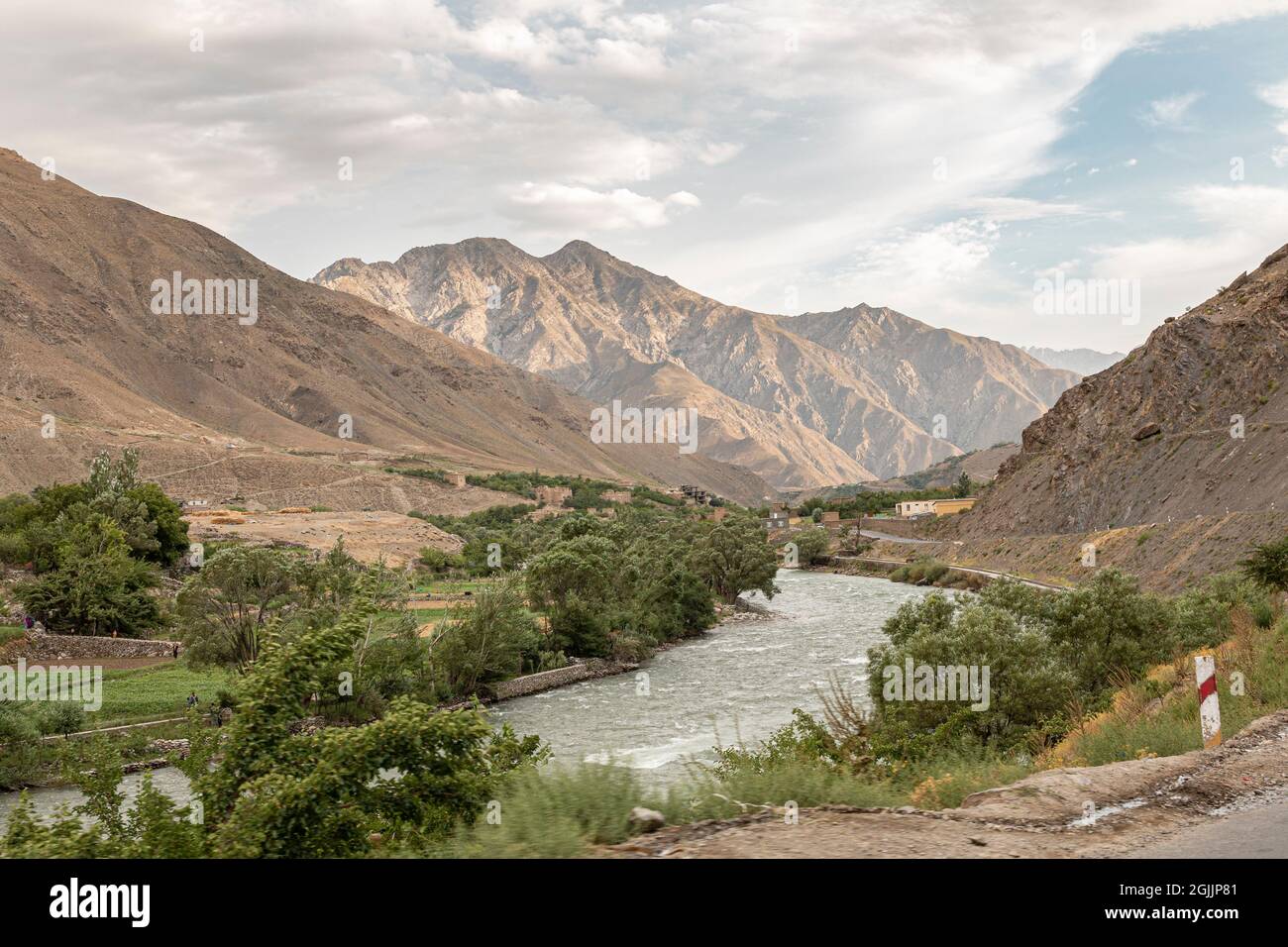 Das Panjshir-Tal in Afghanistan Stockfoto