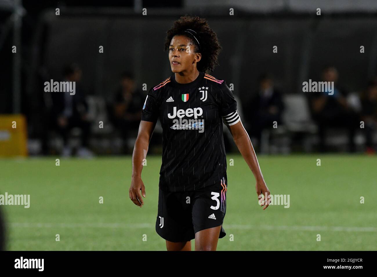 Sara Gama von den Frauen des FC Juventus während des Spiels der UEFA Women Champions League 2021/2022 zwischen dem FC Juventus und Vllaznia am 09,2021. September im Juventus Training Center in Vinovo, Italien Stockfoto