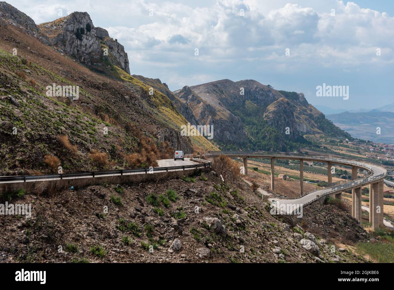 Straßen in der Nähe von San Giuseppe Jato, Sizilien, Italien Stockfoto