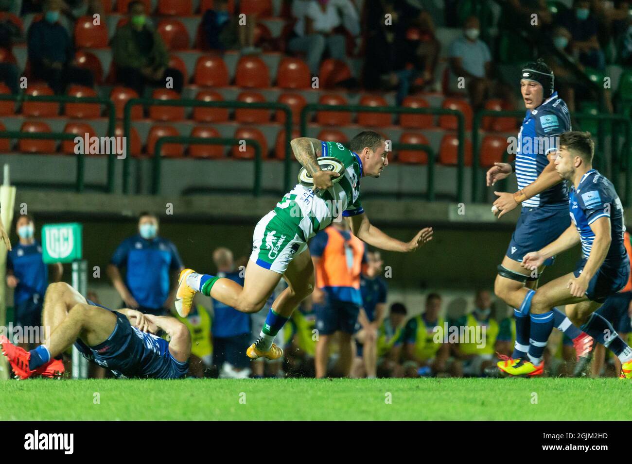 Monigo Stadium, Treviso, Italien, 10. September 2021, Marco Zanon (Benetton Treviso) während des Freundschaftsspiel 2021 - Benetton Treviso vs Sale Sharks - andere Quelle: Live Media Publishing Group/Alamy Live News Stockfoto