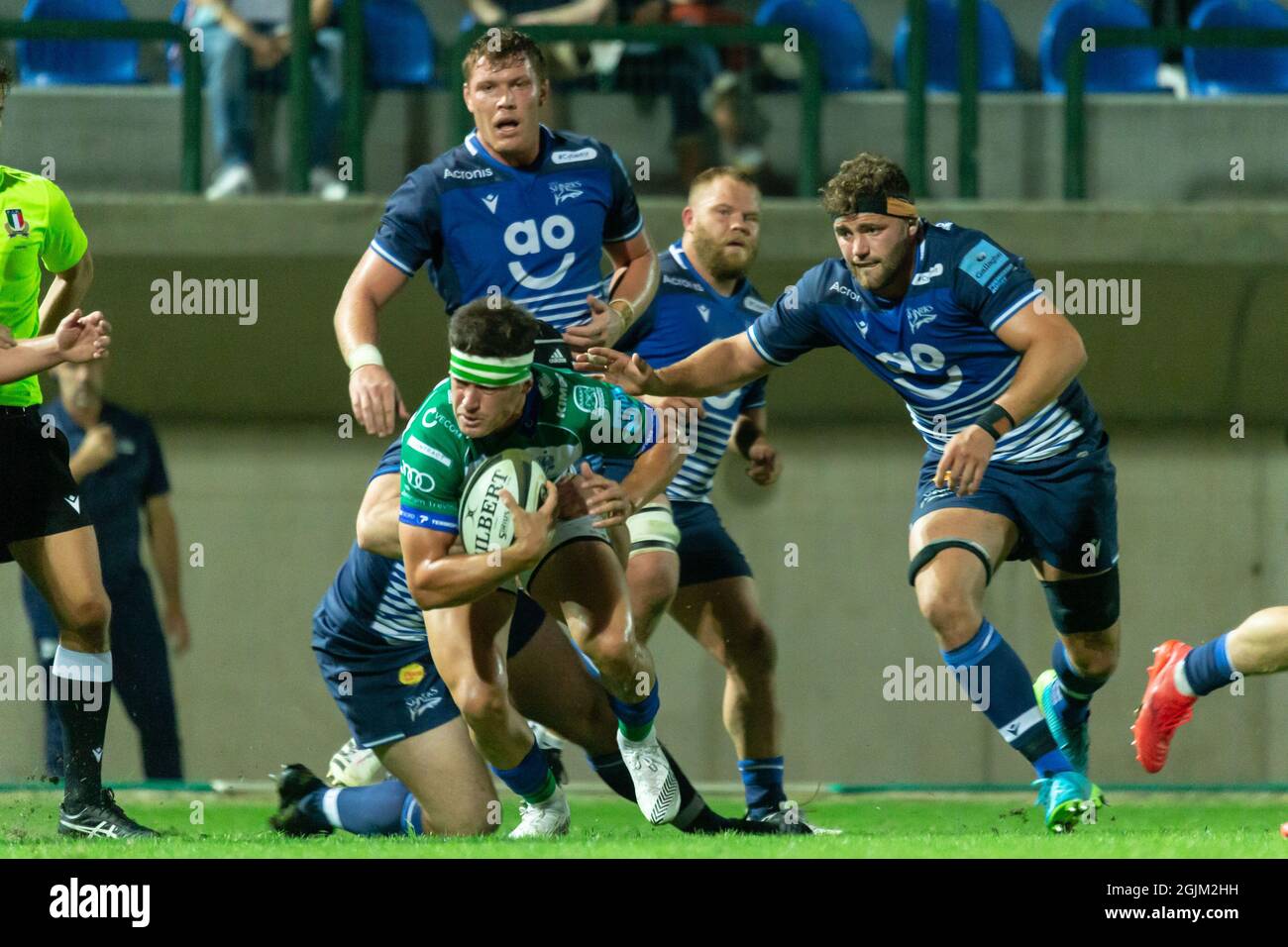 Monigo Stadium, Treviso, Italien, 10. September 2021, Joaquin Riera (Benetton Treviso) im Freundschaftsspiel 2021 - Benetton Treviso vs Sale Sharks - andere Quelle: Live Media Publishing Group/Alamy Live News Stockfoto