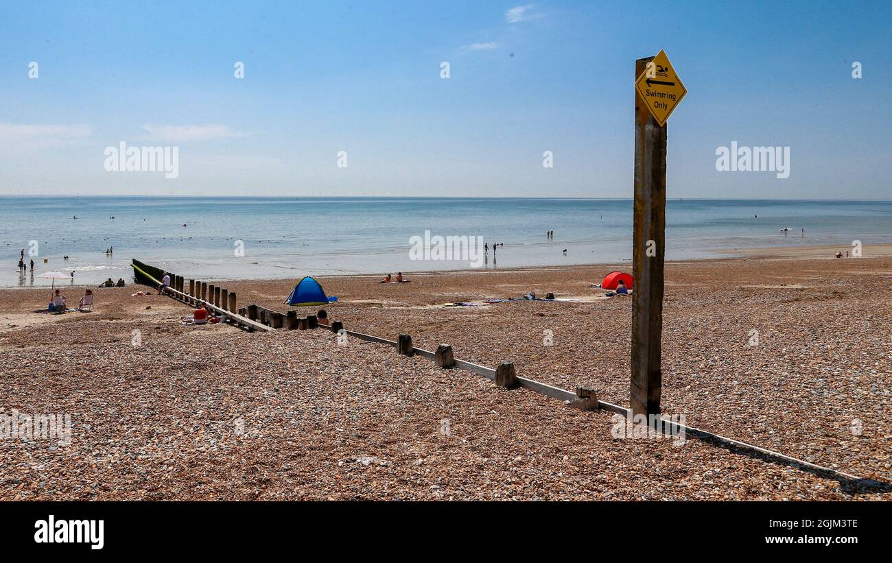 Worthing Town, West Sussex an der Südküste am Ärmelkanal Stockfoto