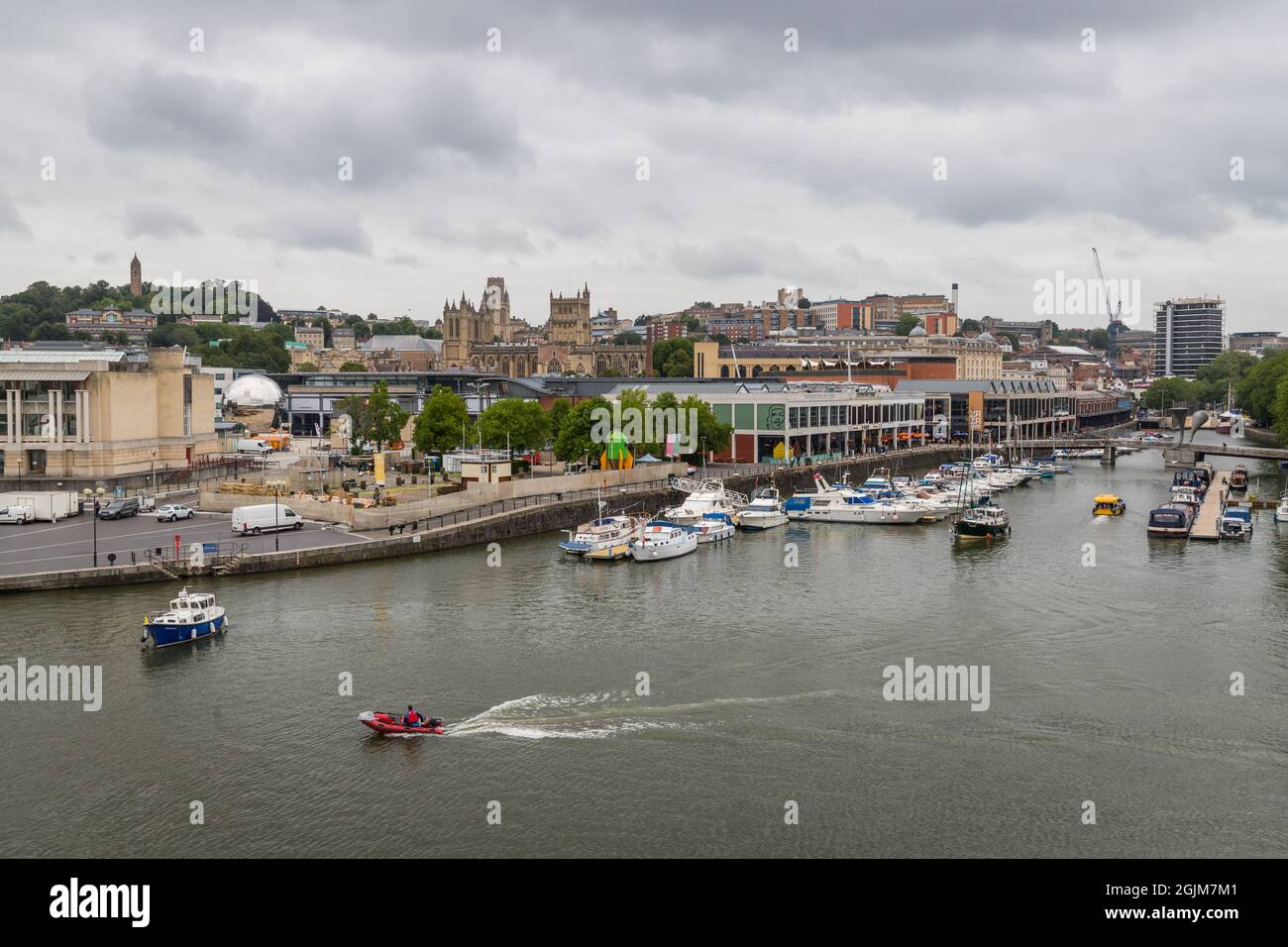 Blick auf den Hafen von Bristol Stockfoto