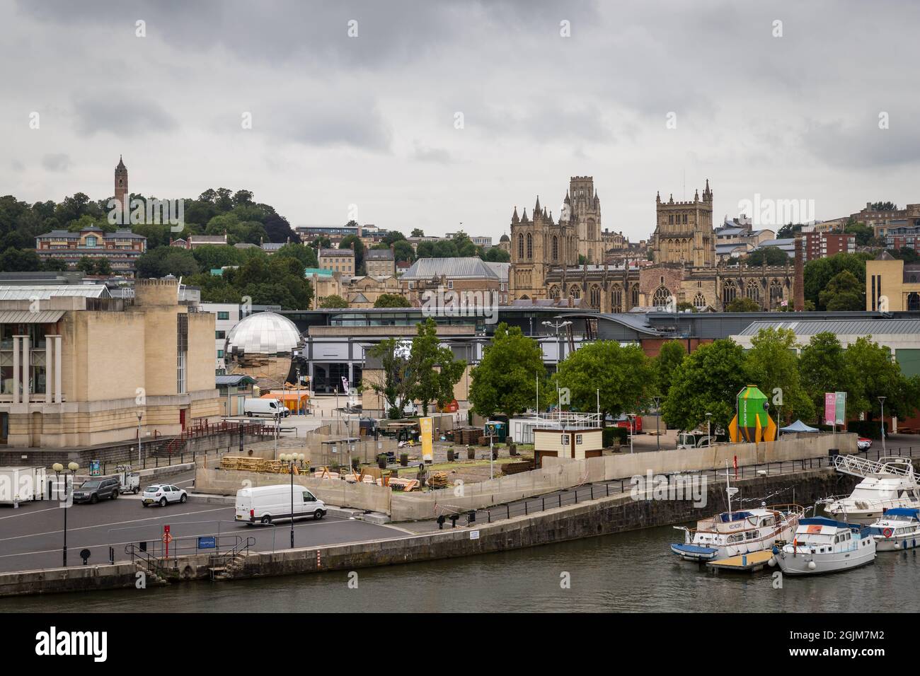 Blick auf den Hafen von Bristol Stockfoto