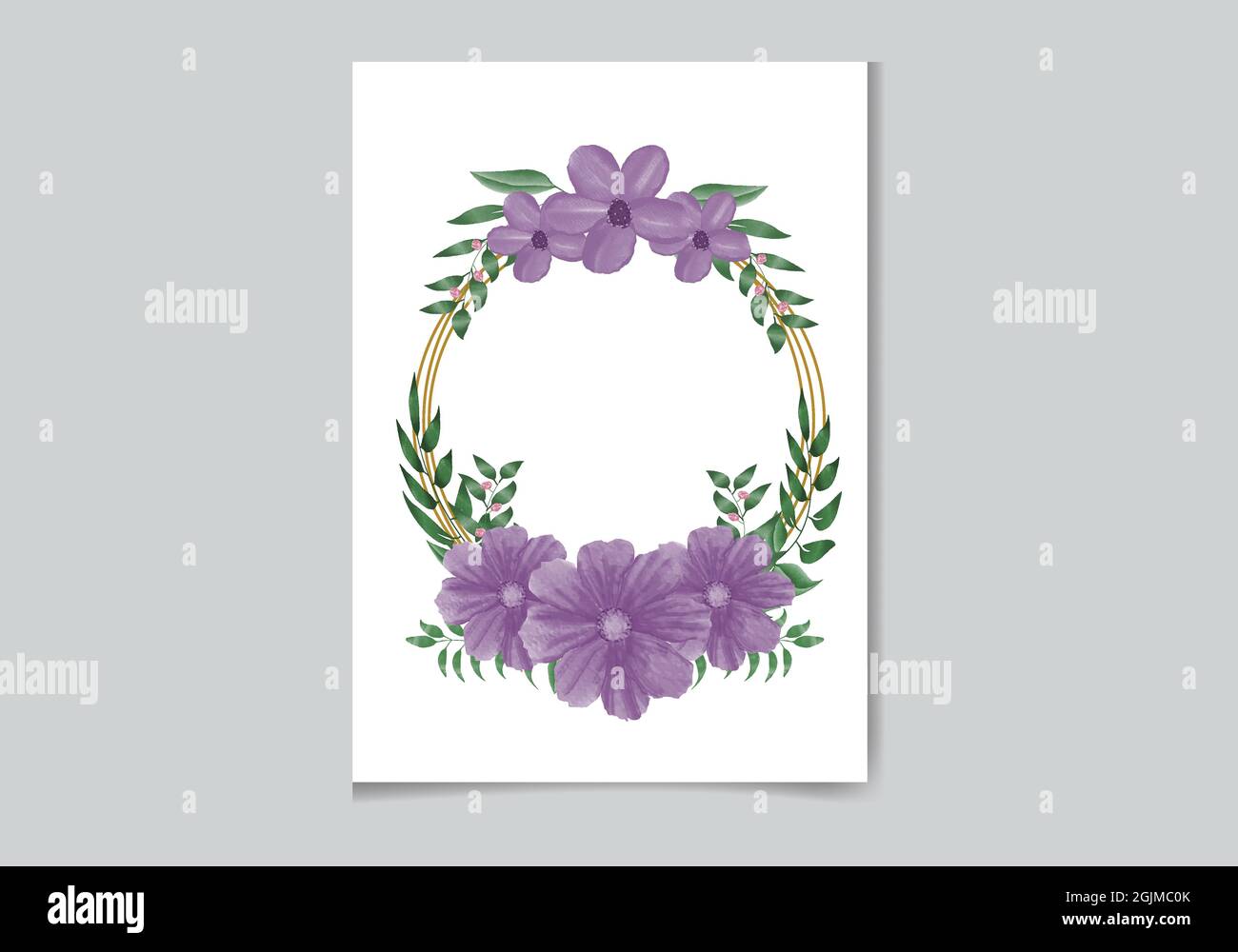 Wunderschönes digitales handbemaltes feminines Aquarell Premium florales Rahmendesign Stock Vektor