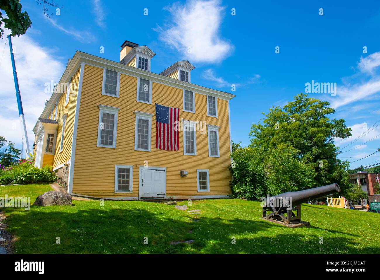 Ladd-Gilman House aka Cincinnati Memorial Hall ist ein historisches Haus an der 1 Governors Lane im historischen Stadtzentrum von Exeter, New Hampshire, NH, USA. Jetzt t Stockfoto
