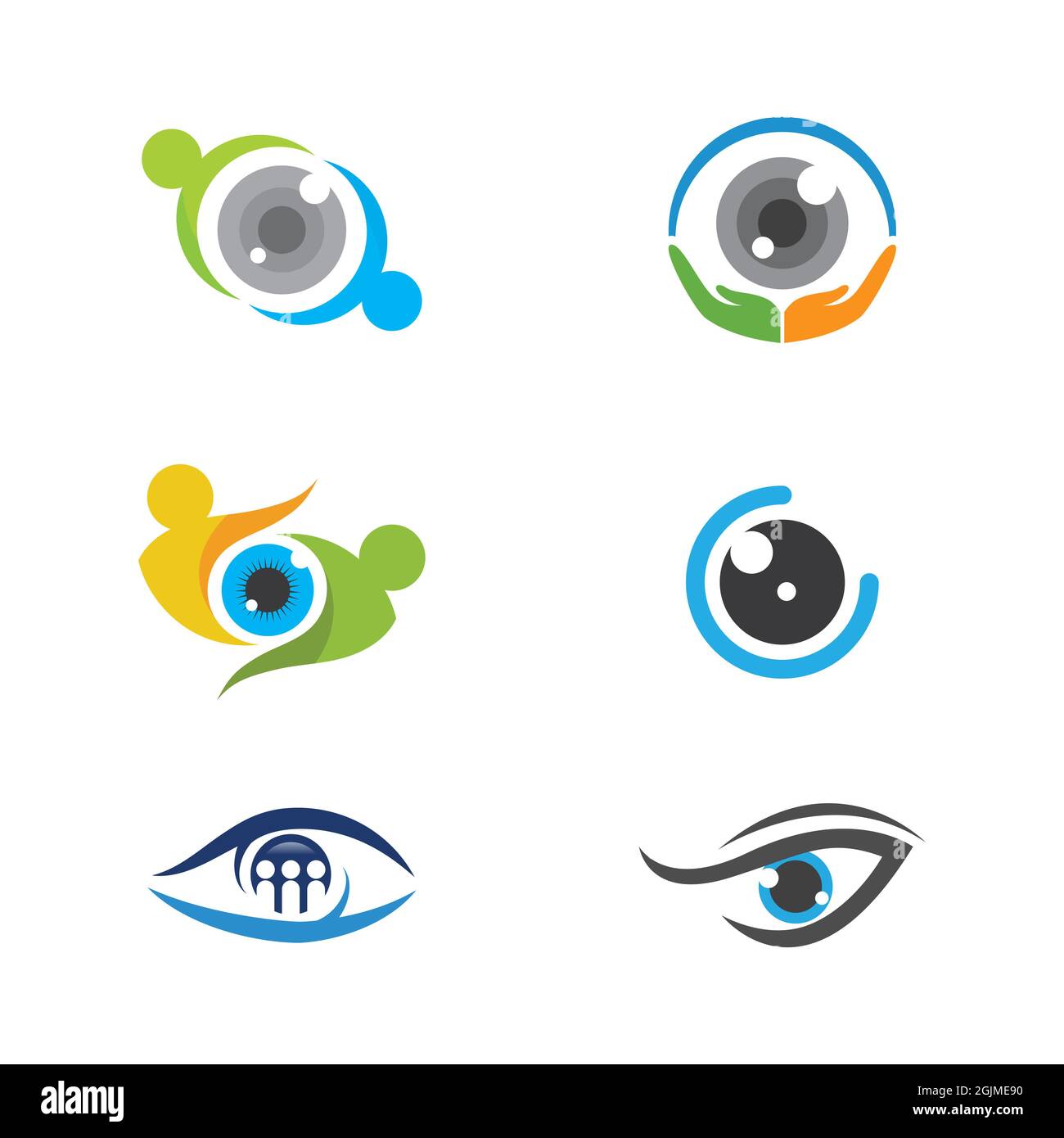 Branding-Identität Corporate Eye Care Vektor-Design Stockfoto