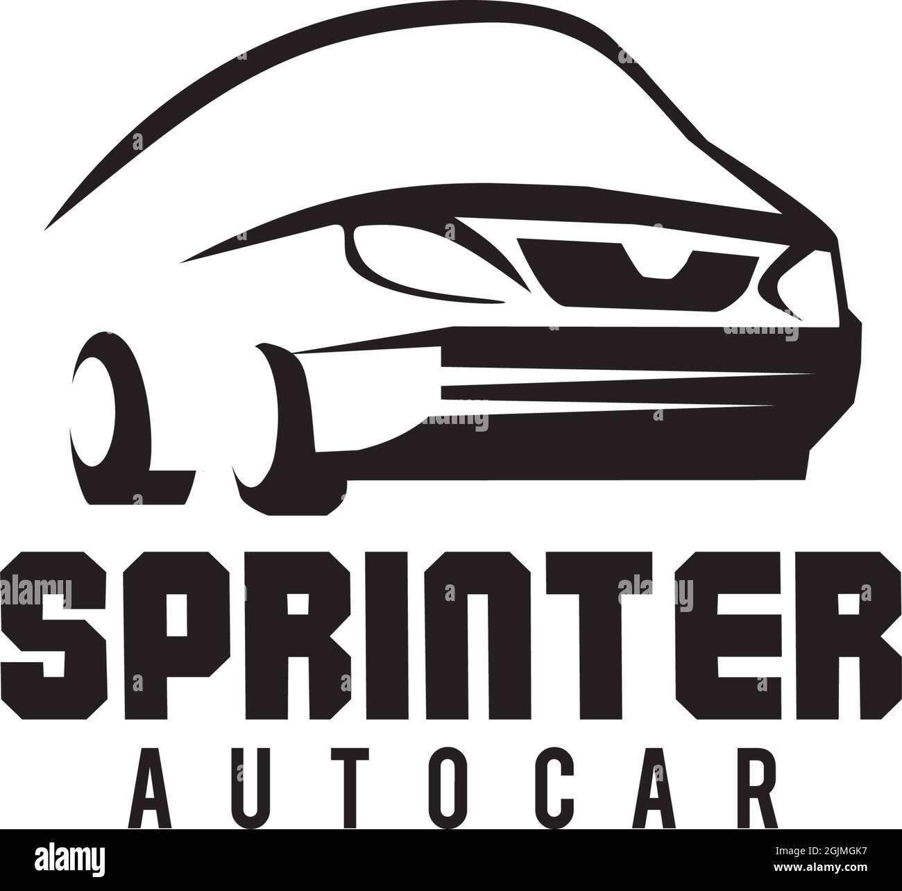 Sprinter Auto Logo Symbol Design Vektor Vorlage Stock Vektor