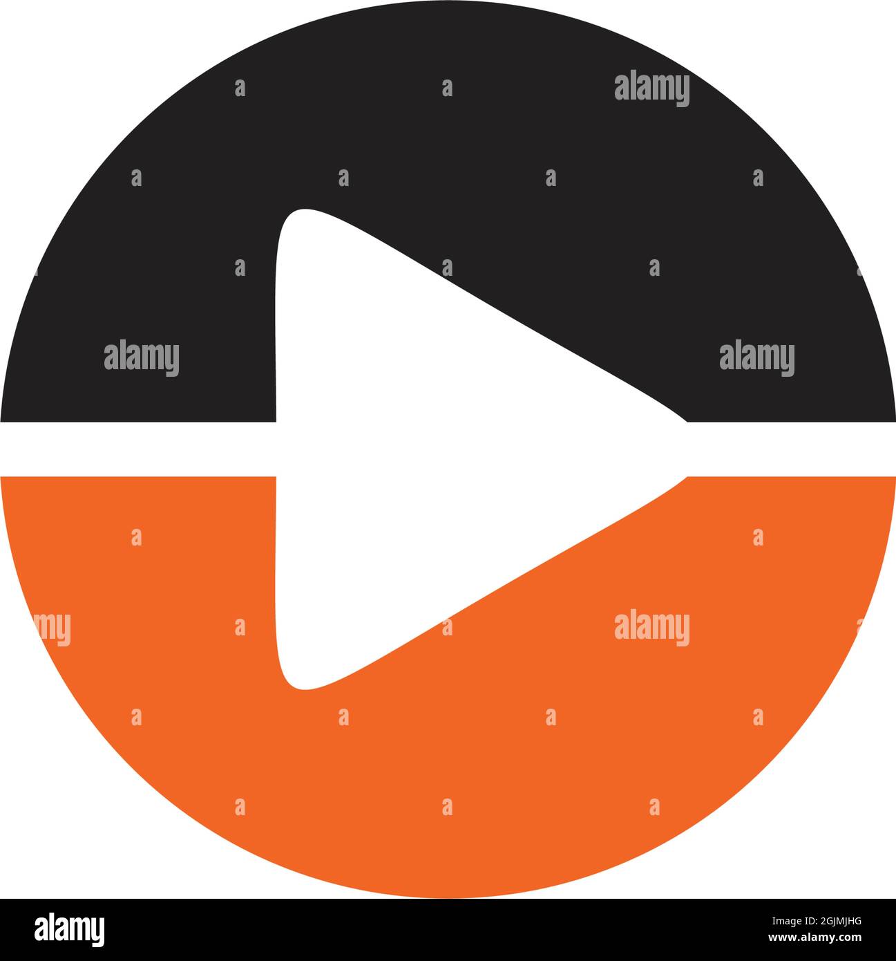 Play Button Symbol Logo Design Illustration Vektor Vorlage Stock Vektor