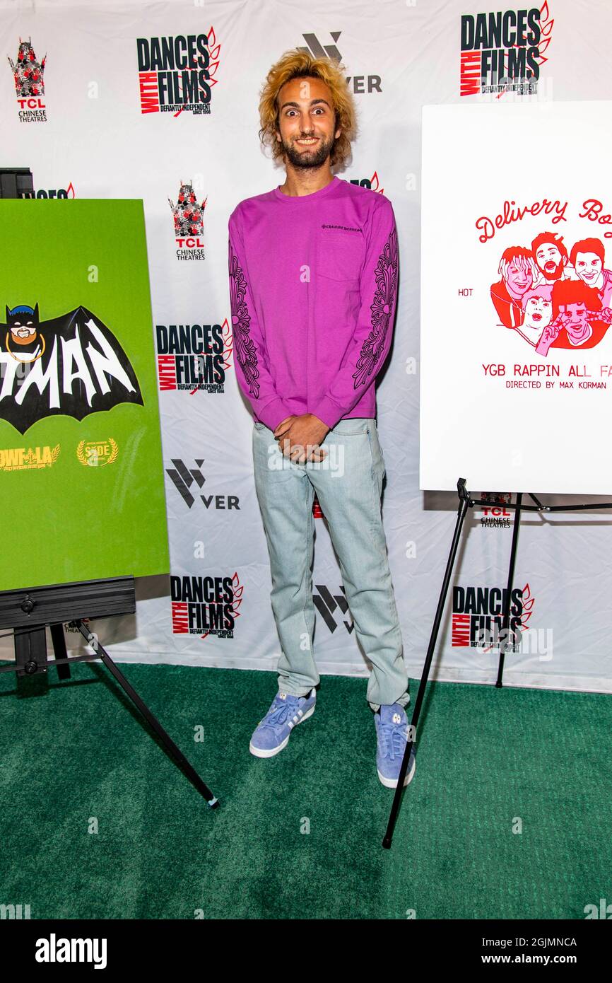 Los Angeles, USA. September 2021. Max Gertler nimmt am 24. Jährlichen Dances with Films Festival Teil Musikvideos Premiere von „Batman“ und „YGB Rappin“ All Fast“ von Max Corman am 10. September 2021 im TCL Chinese Theatre, Los Angeles, CA Quelle: Eugene Powers/Alamy Live News Stockfoto