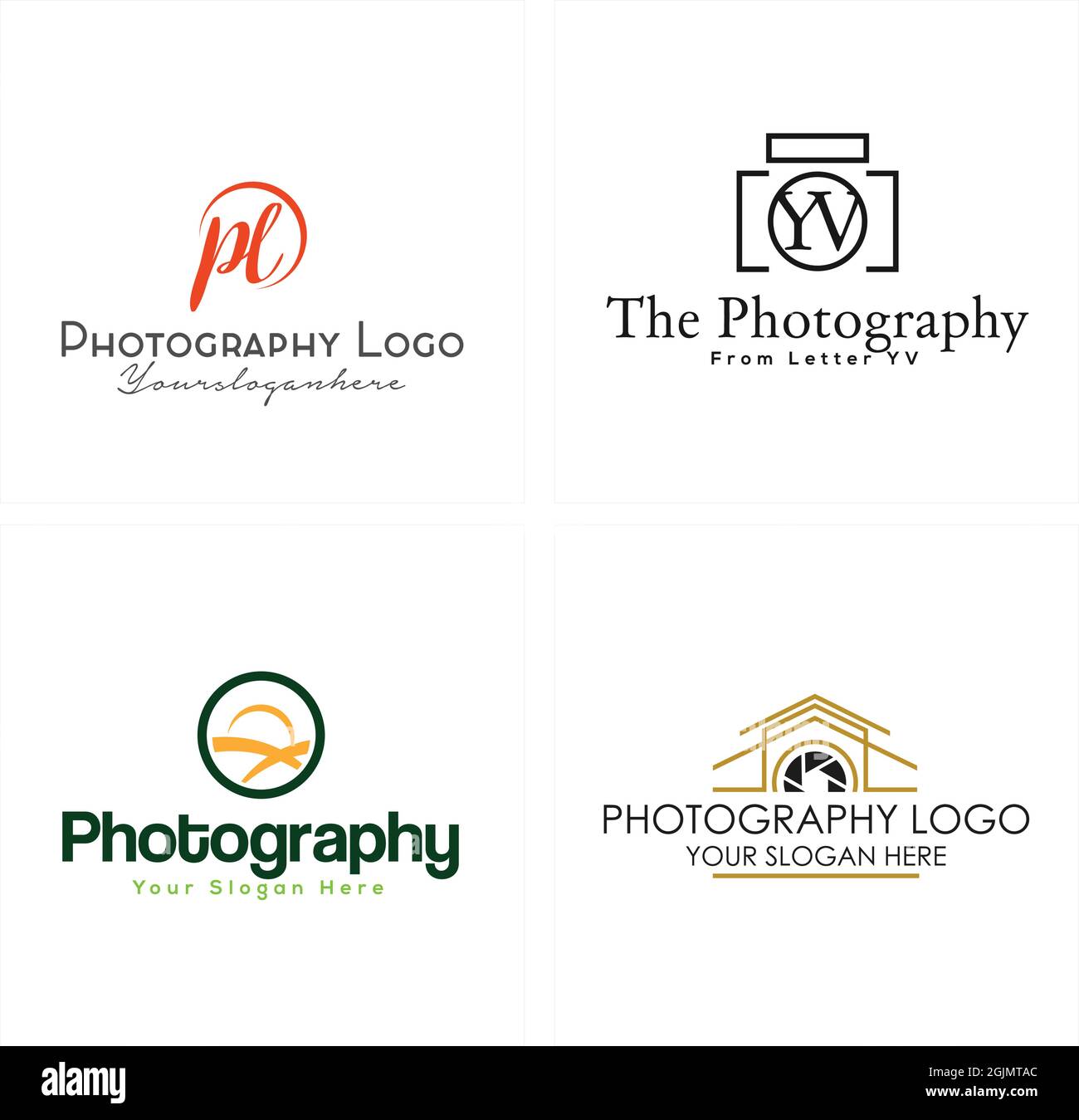 Fotografie Kamera Objektiv Shutter Logo Design Stock Vektor
