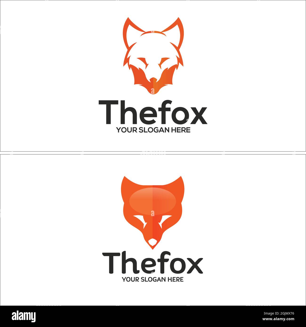 Fox Head modernes Icon-Logo-Design Stock Vektor