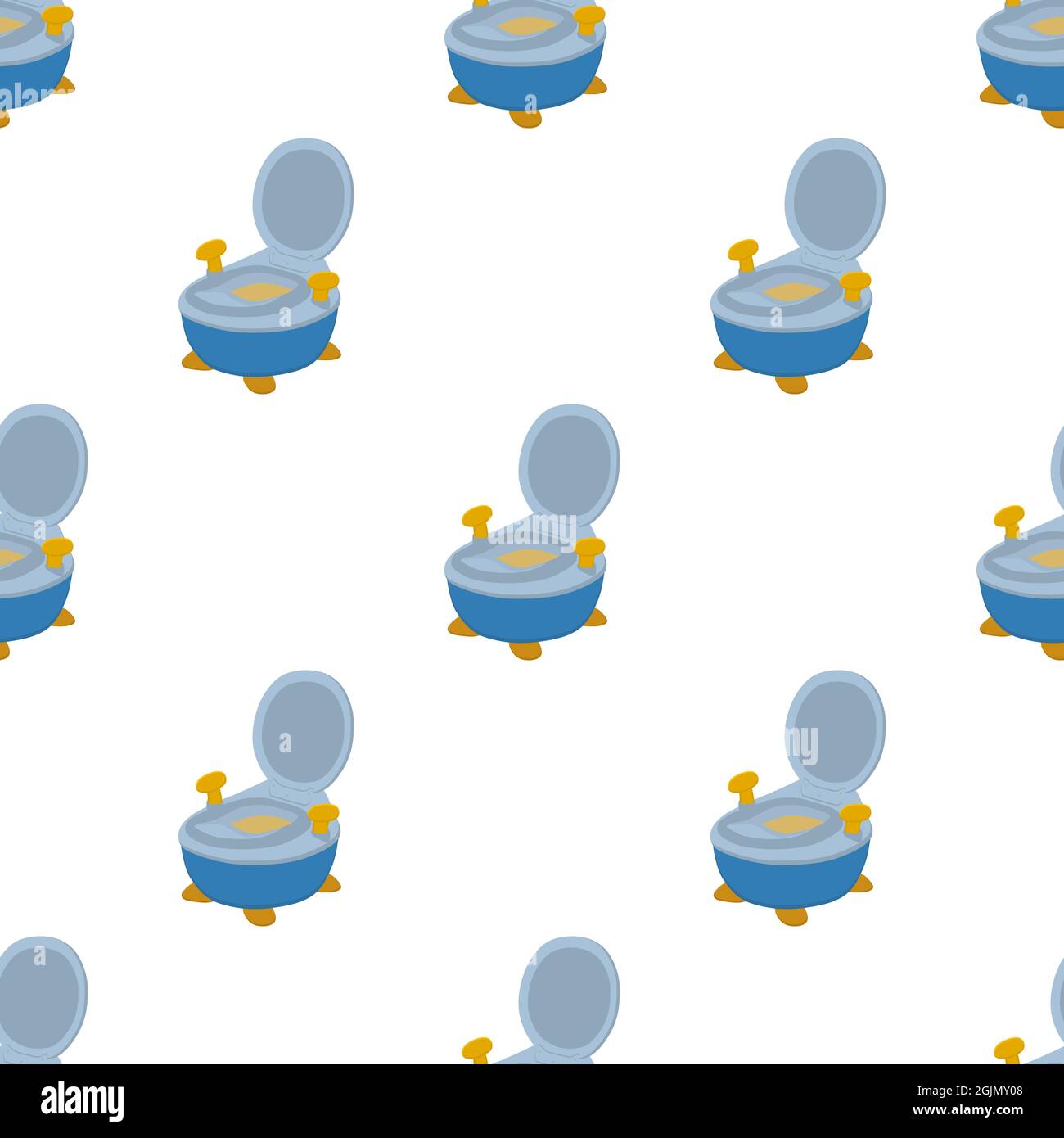 Abstrakt nahtlose Kunststoff Baby Töpfe mit bequemen Griff, Kid Töpfchen für wc. Muster Töpfchen bestehend aus vielen verschiedenen Kunststoff-Töpfe in wc. Kunststoff Stock Vektor