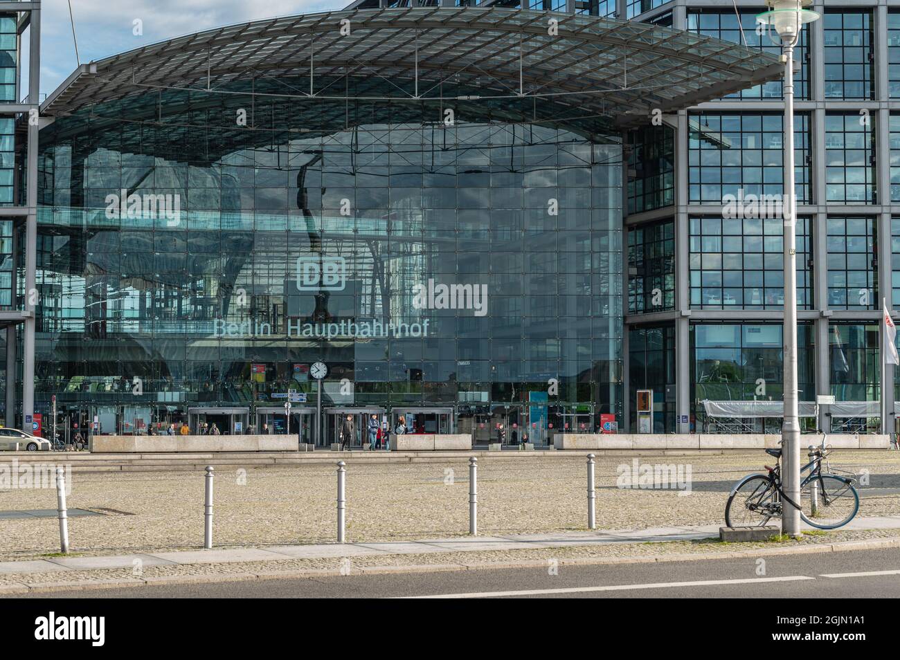 Haupteingang vom Berliner Hauptbahnhof Stockfoto