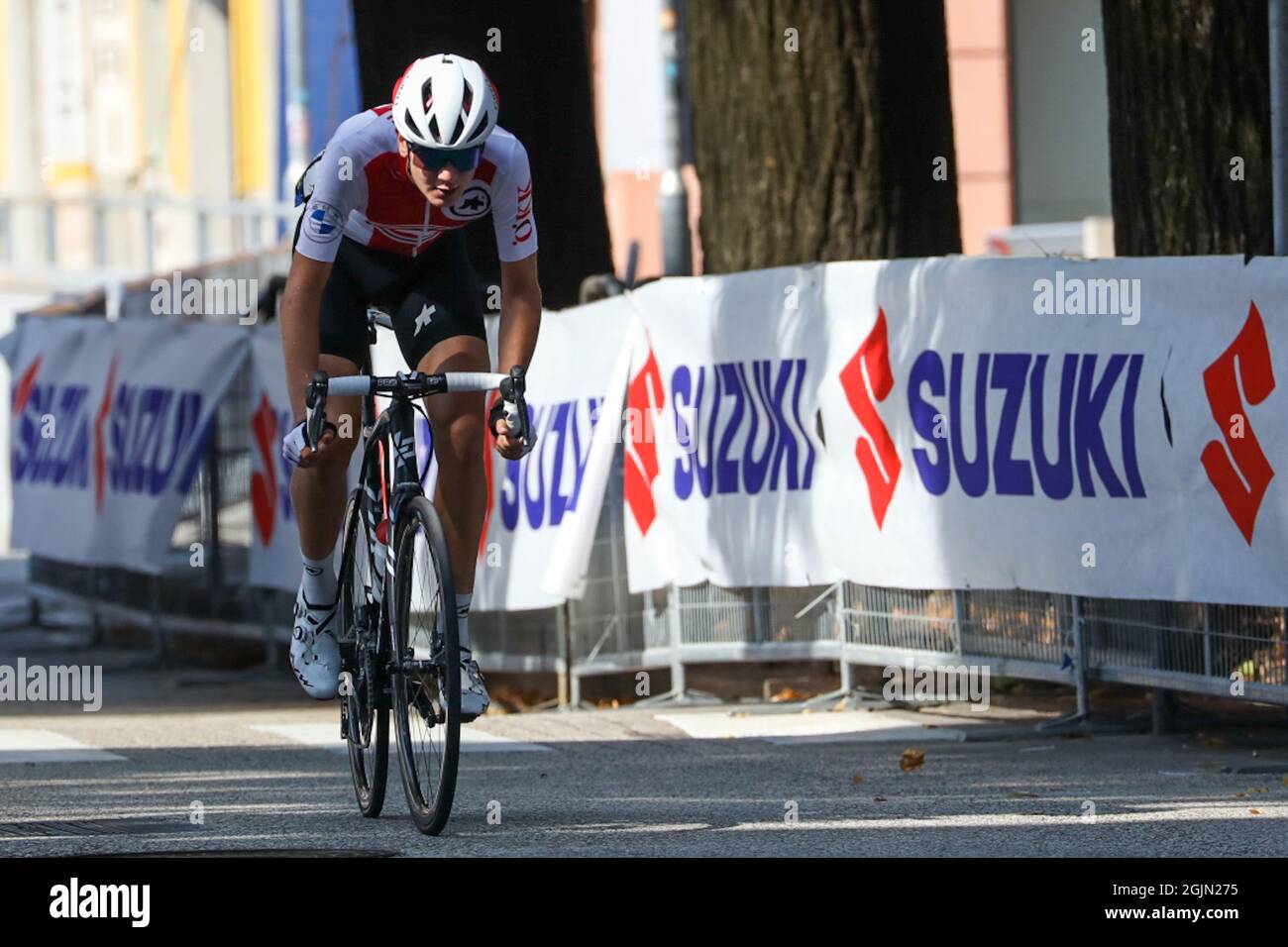 Trient, Italien. September 2021. Alexandre BALMER (SUI) während der UEC Road European Championships - Under 23 Men Road Race - Street Cycling Credit: Live Media Publishing Group/Alamy Live News Stockfoto