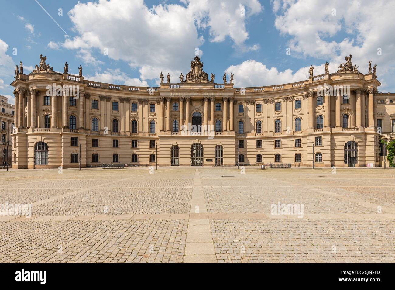 Humboldt-Universität zu Berlin, aufgenommen im Landschaftsformat Stockfoto