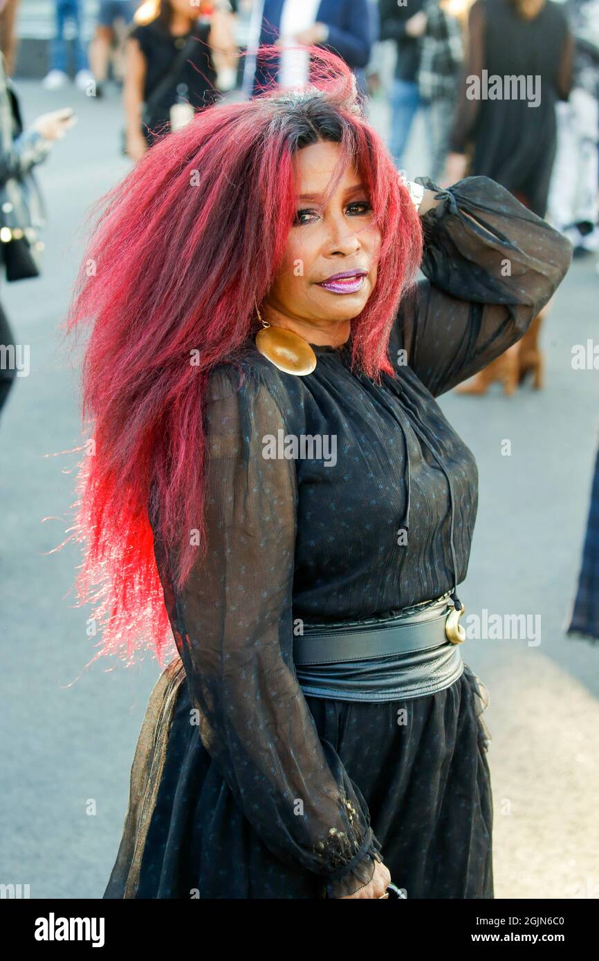 New York, USA. September 2021. Chaka Khan bei der Coach Fashion Show während der Frühjahr/Sommer 2022 Kollektionen Fashion Show auf der New York Fashion Week in New York, NY am 10. September 2021. (Foto von Jonas Gustavsson/Sipa USA) Quelle: SIPA USA/Alamy Live News Stockfoto