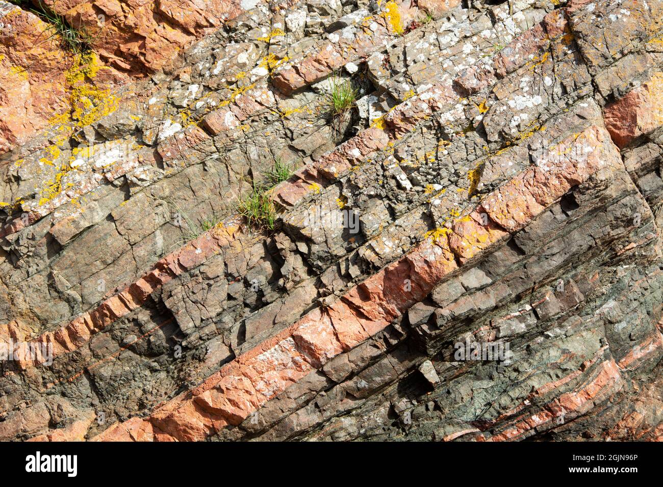 Nahaufnahme von Rock Layers Stockfoto