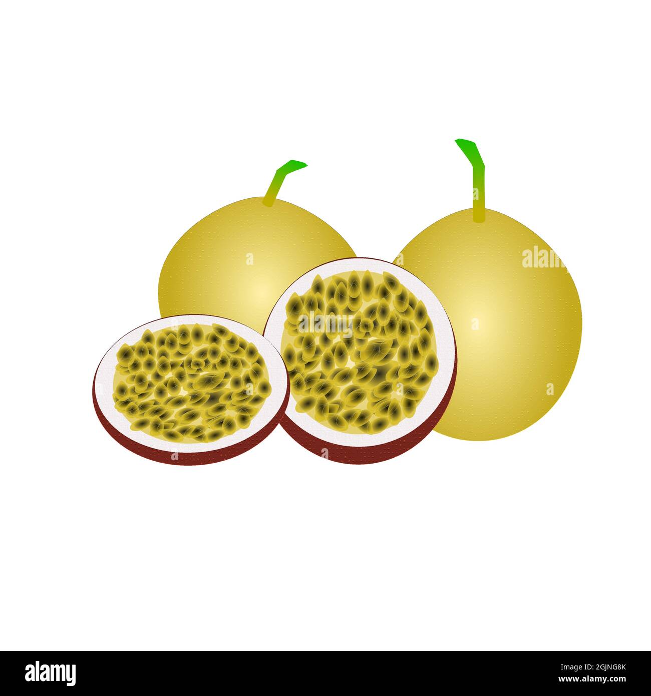 Illustration Design von Passionsfrucht Stockfoto