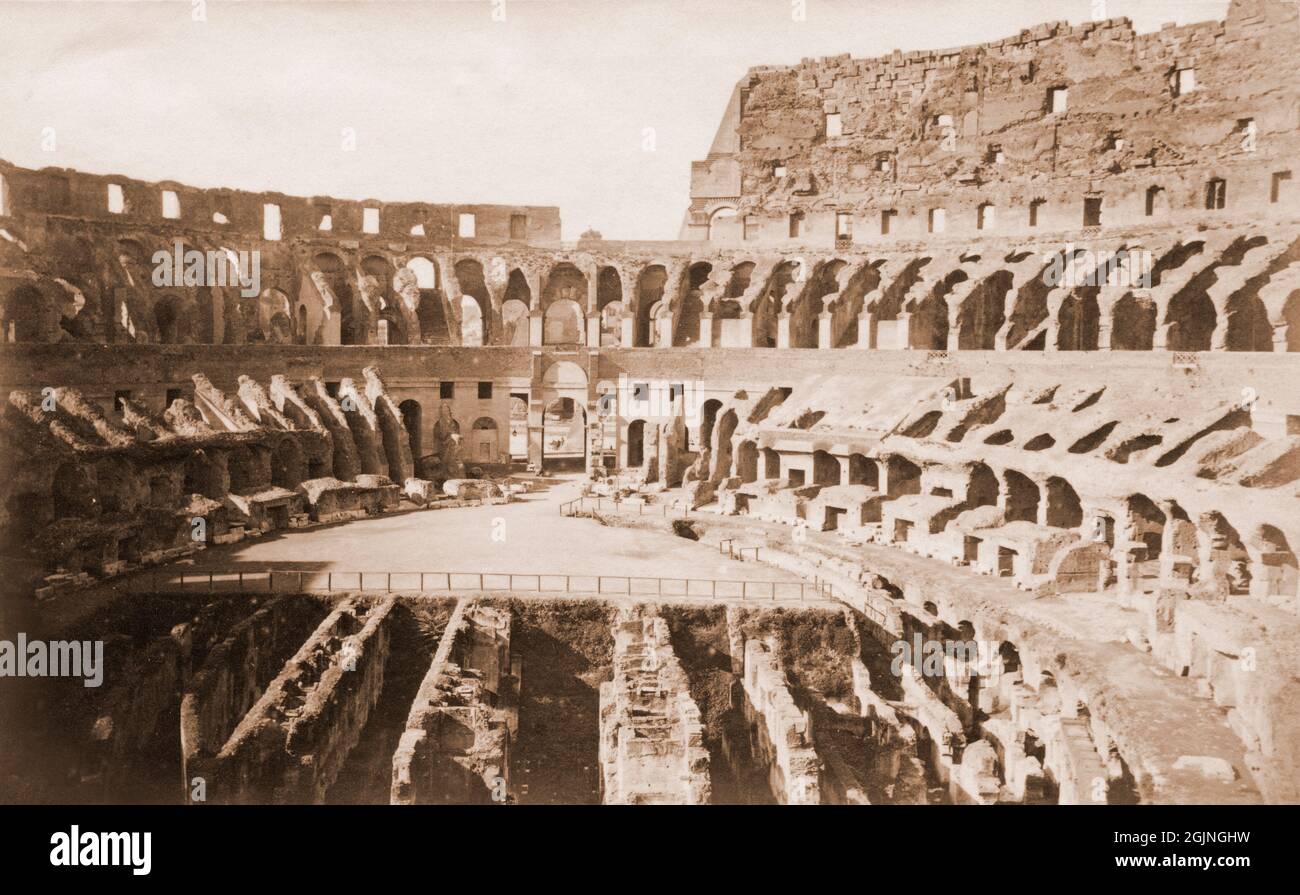 Kolosseum, Rom, Italien um 1880 Stockfoto