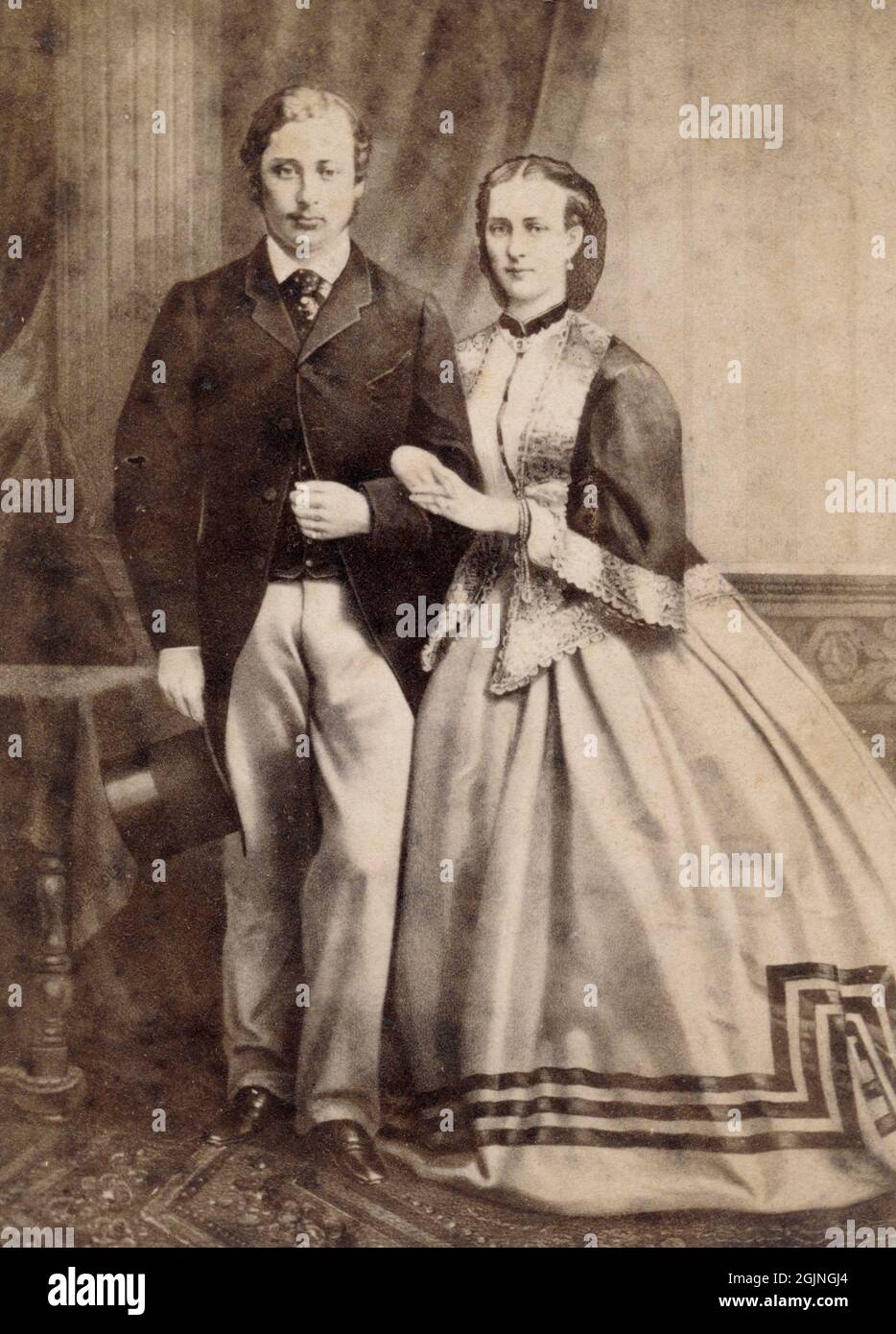 Prinz von Wales (später König Edward VII) und Prinzessin von Wales (Prinzessin Alexandria von Dänemark) um 1865 Stockfoto