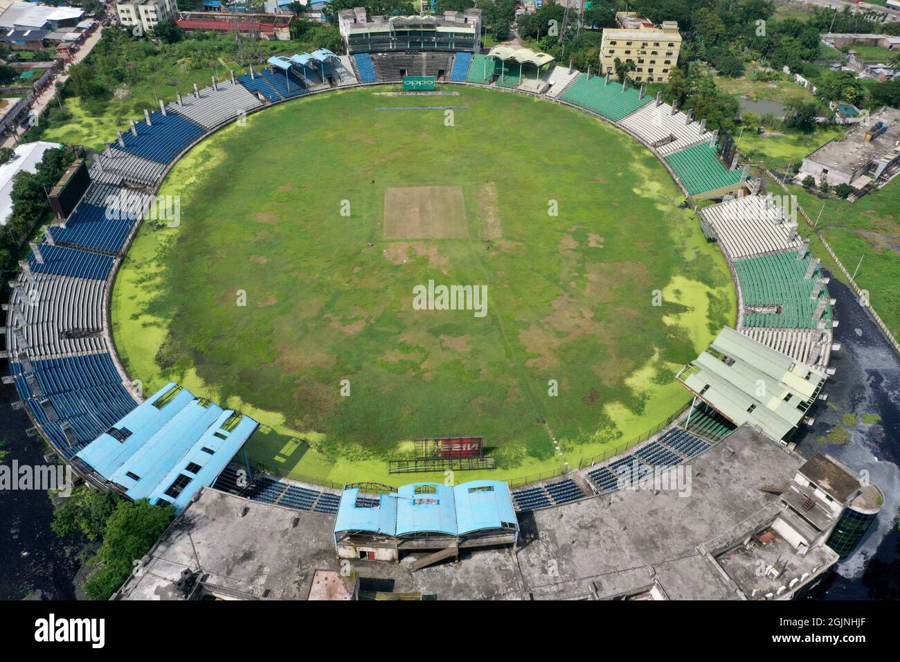 Narayanganj, Bangladesch - 11. September 2021: Das Khan Saheb Osman Ali Stadium in Narayanganj in Bangladesch ist ein vom ICC genehmigtes Cricket-Stadion Stockfoto