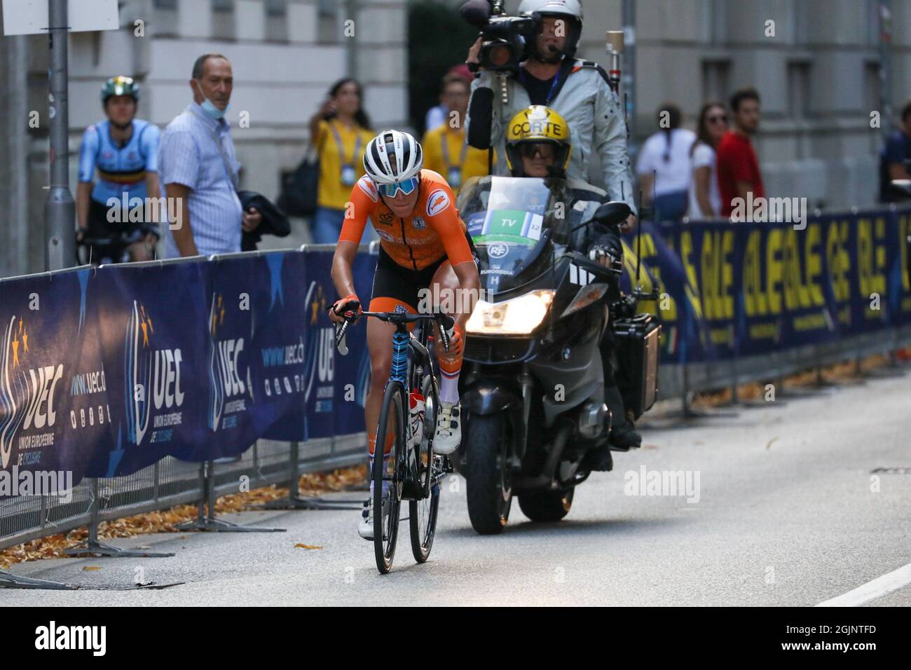 Trient, Italien, 11. September 2021, Ellen VAN DIJK (NED) während der UEC Road European Championships - Elite Women Road Race - Street Cycling Stockfoto