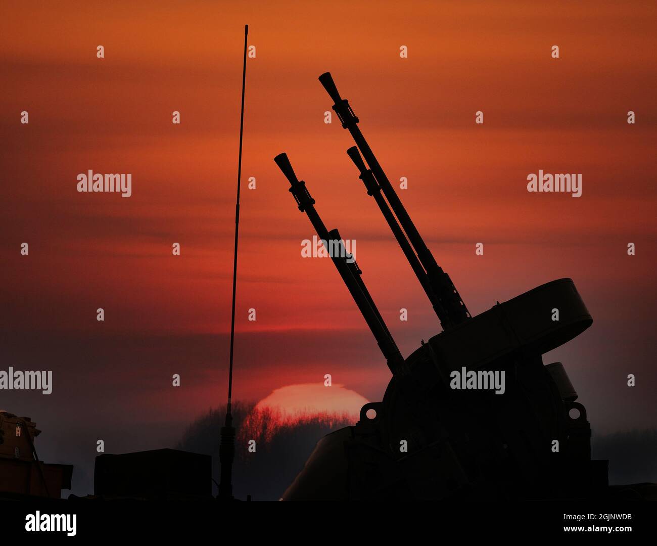 Zweiter Weltkrieg Maschinengewehr. Stockfoto