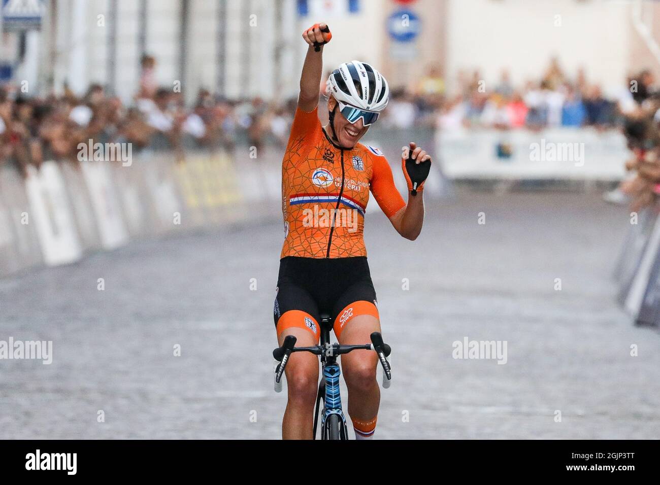 Trento, Trient, Italien, 11. September 2021, Ellen VAN DIJK (NED) während der UEC Road European Championships - Elite Women Road Race - Street Cycling Stockfoto