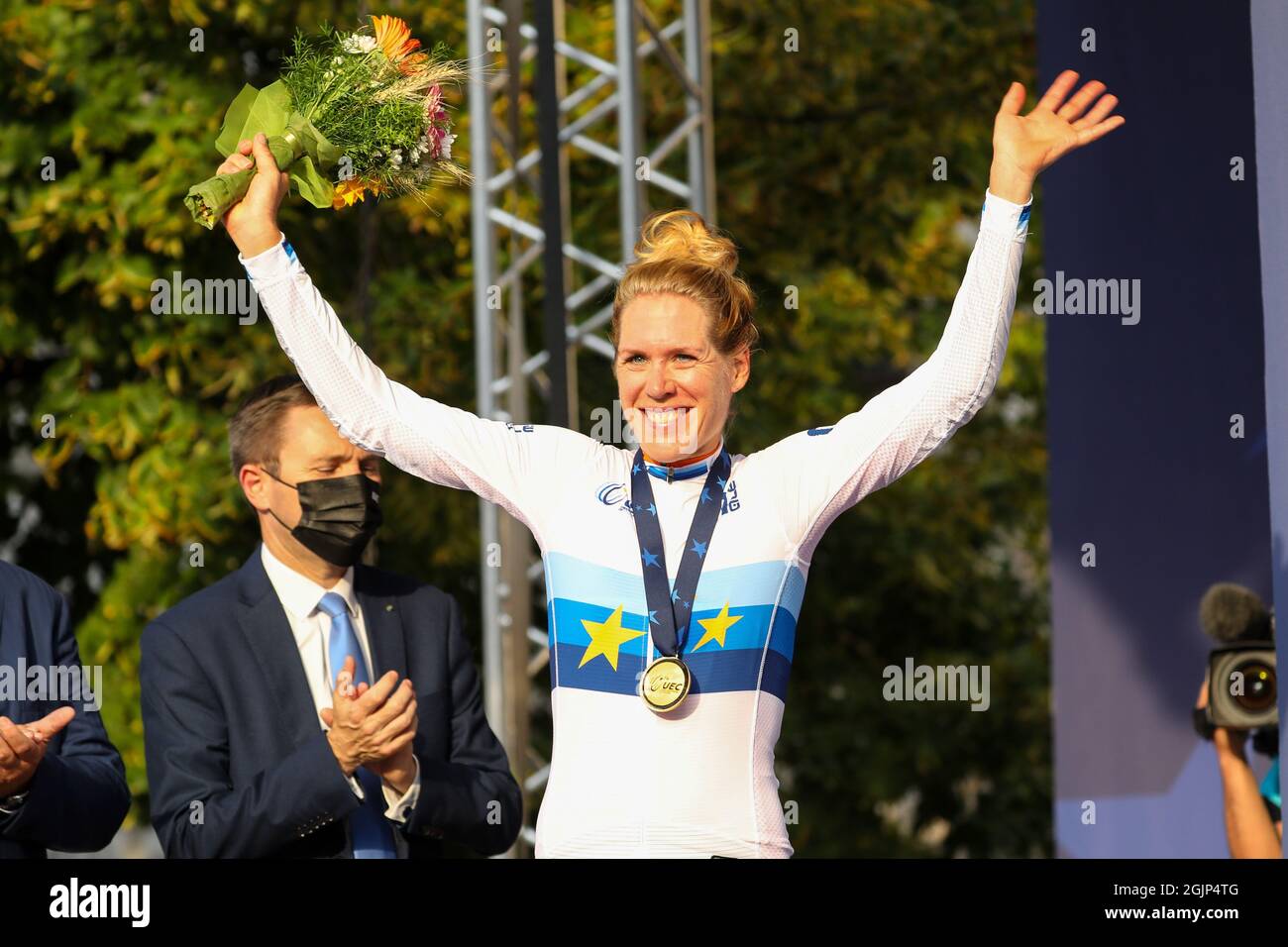 Trento, Trient, Italien, 11. September 2021, Ellen VAN DIJK (NED) während der UEC Road European Championships - Elite Women Road Race - Street Cycling Stockfoto
