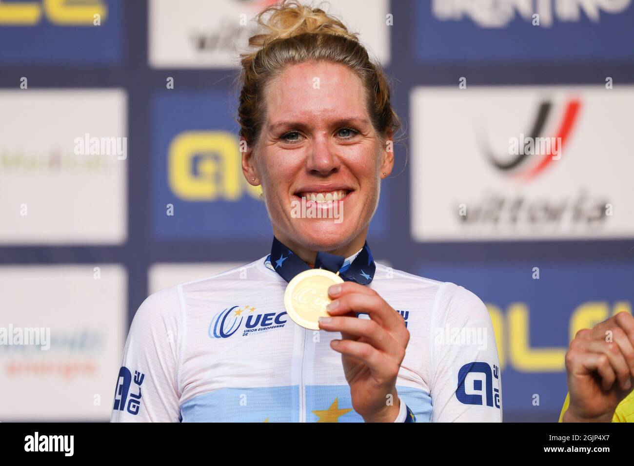 Trento, Trient, Italien, 11. September 2021, Ellen VAN DIJK (NED) während der UEC Road European Championships - Elite Women Road Race - Street Cycling Stockfoto