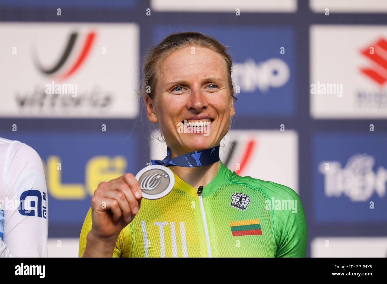 Trento, Trient, Italien, 11. September 2021, Rasa LELEIVYTE (LTU) während der UEC Road European Championships - Elite Women Road Race - Street Cycling Stockfoto